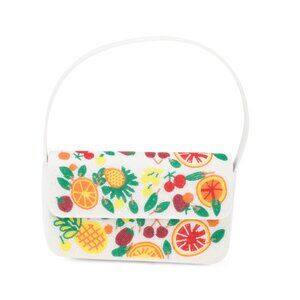 ALESSIA BIANCHI White Beaded Fruit Shoulder Bag